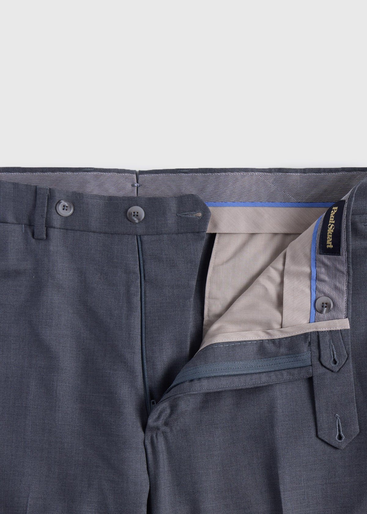 Wool & Silk Dress Trouser Mid Grey - Paul Stuart
