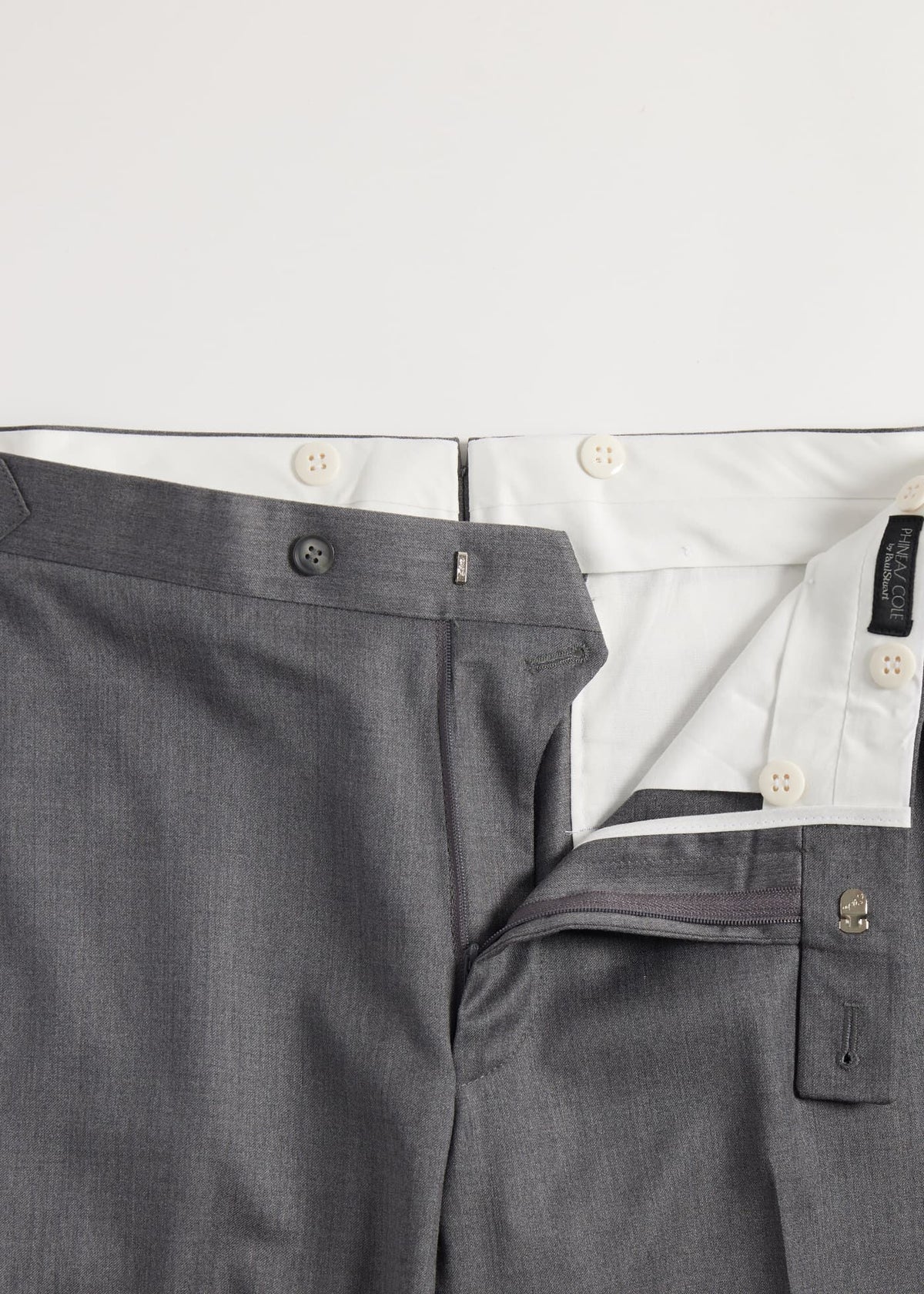 Super 110s All Year Wool Dress Trouser Light Grey - Paul Stuart