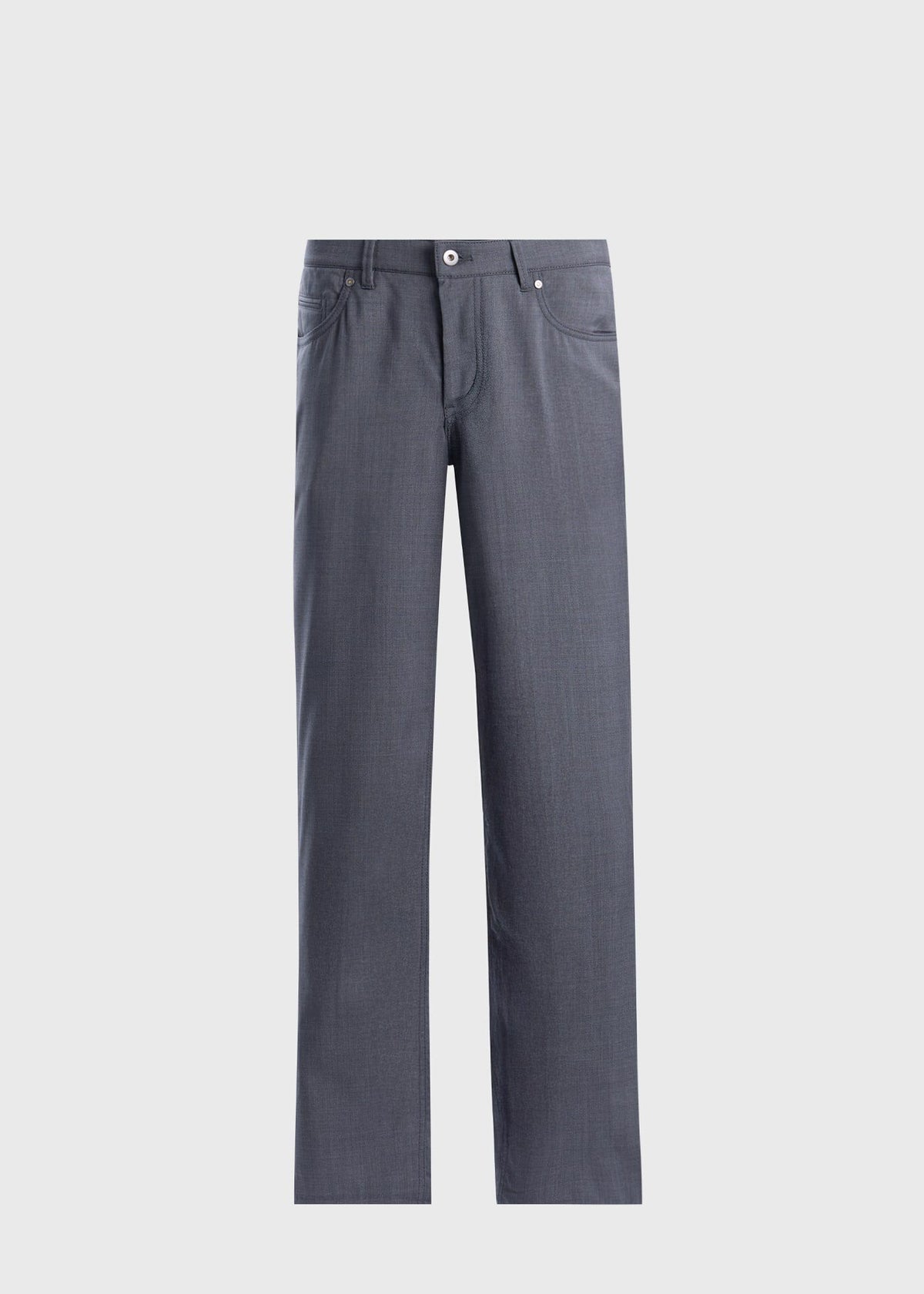 Wool Five-Pocket Trouser Mid Grey - Paul Stuart