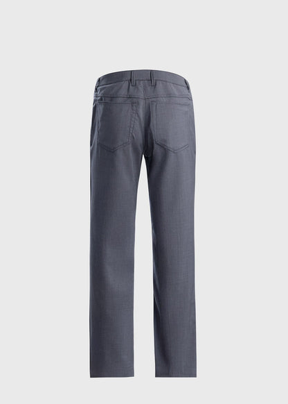 Wool Five-Pocket Trouser Mid Grey - Paul Stuart