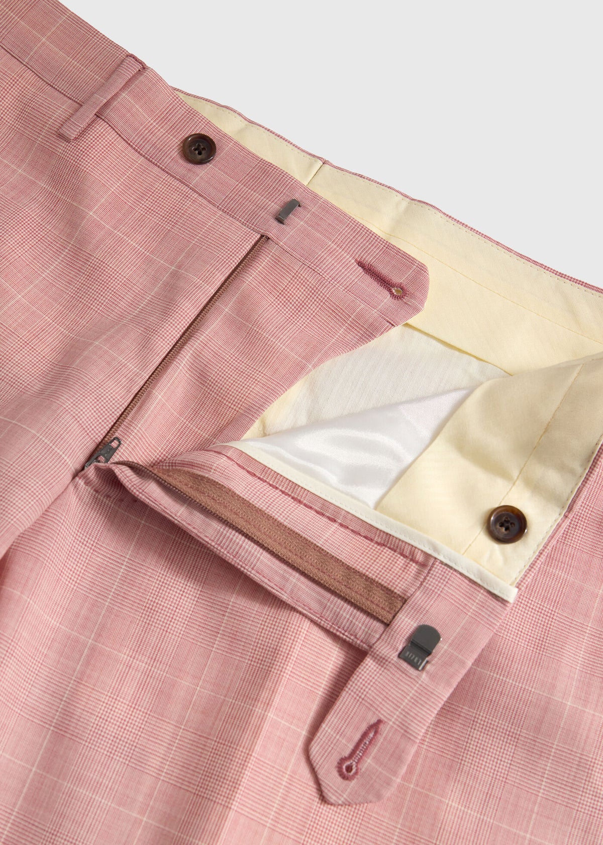 Wool Plaid Dress Trouser Crimson - Paul Stuart