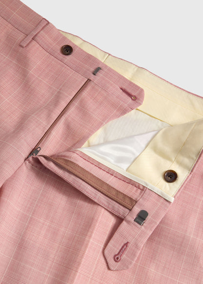 Wool Plaid Dress Trouser Crimson - Paul Stuart