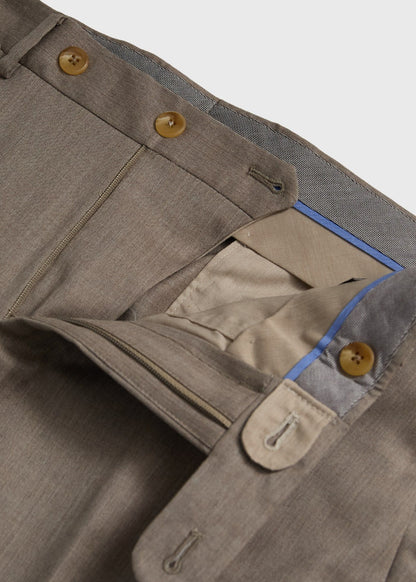 Super 110s All Year Wool Dress Trouser Pearl Grey - Paul Stuart