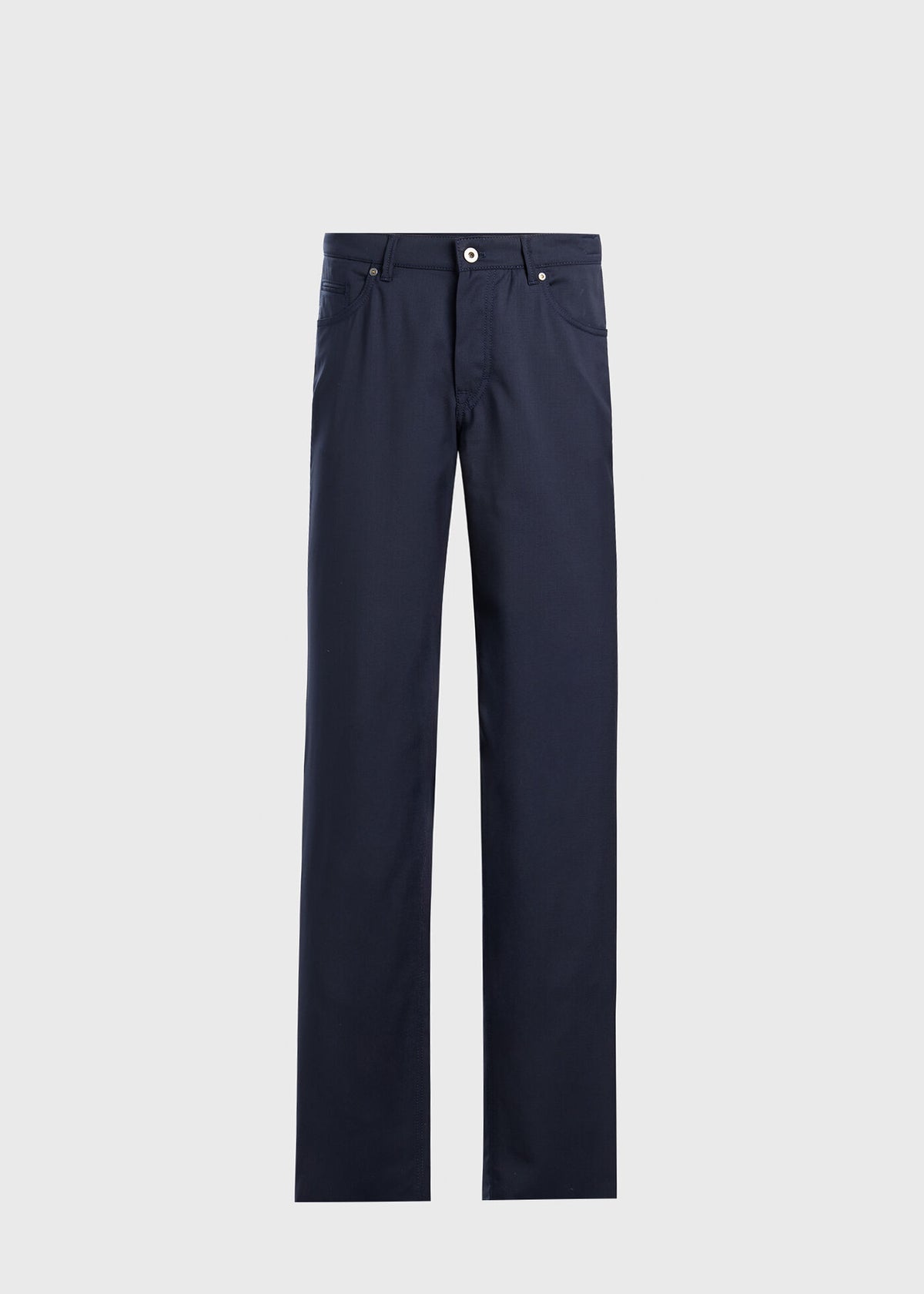 Wool Five-Pocket Trouser Mid Grey - Paul Stuart