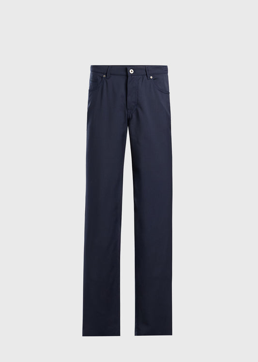 Wool Five-Pocket Trouser Mid Grey - Paul Stuart