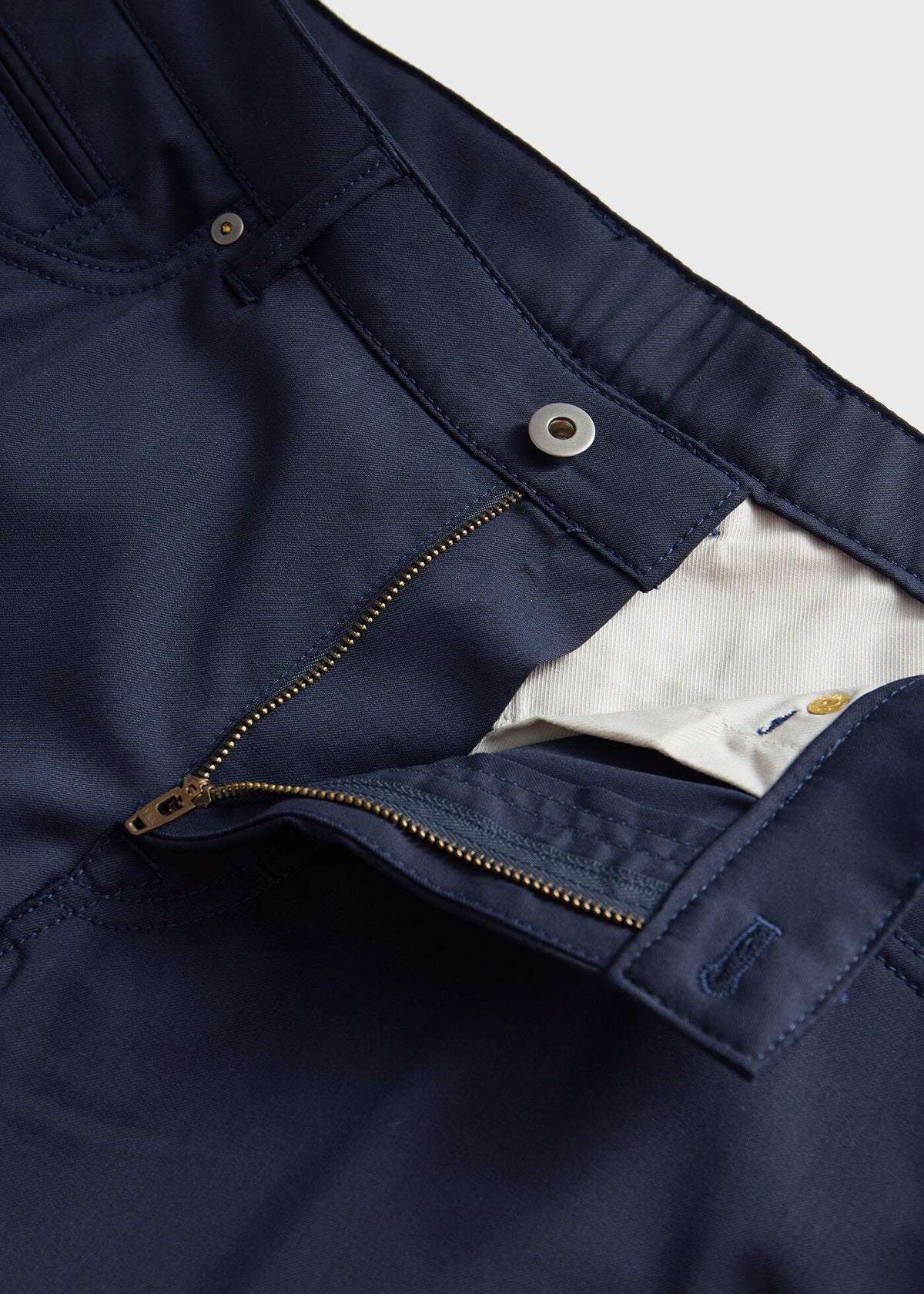 Wool Five-Pocket Trouser Mid Grey - Paul Stuart