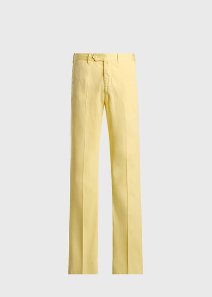 Cotton & Silk Garment Dyed Trouser Lavender - Paul Stuart