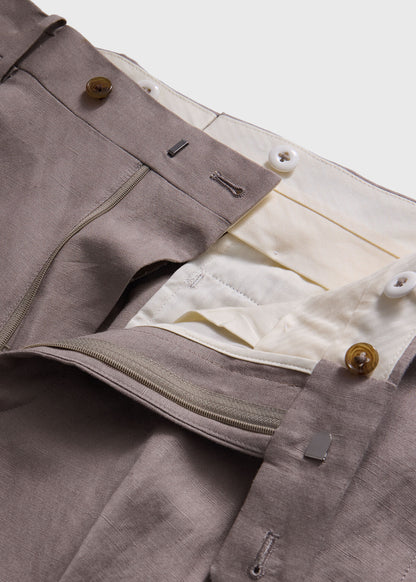 Linen Dress Trousers Tan - Paul Stuart