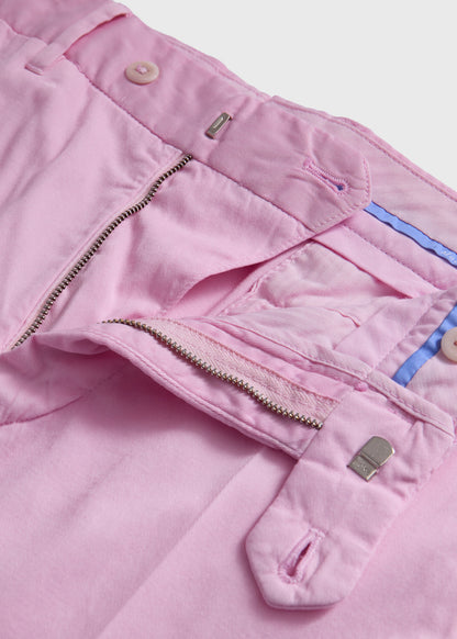 Cotton & Silk Garment Dyed Trouser Lavender - Paul Stuart