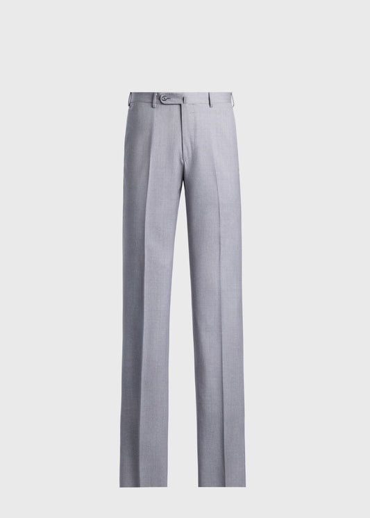 Super 110s All Year Wool Dress Trouser Pearl Grey - Paul Stuart