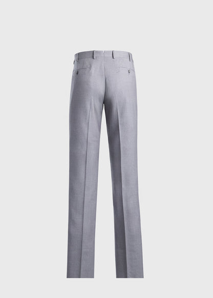 Super 110s All Year Wool Dress Trouser Pearl Grey - Paul Stuart