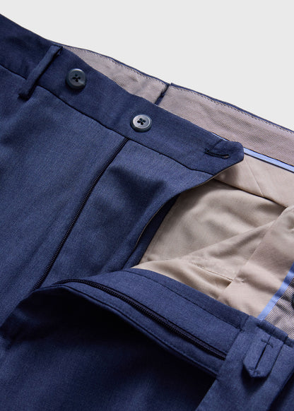 Super 110s All Year Wool Dress Trouser Pearl Grey - Paul Stuart