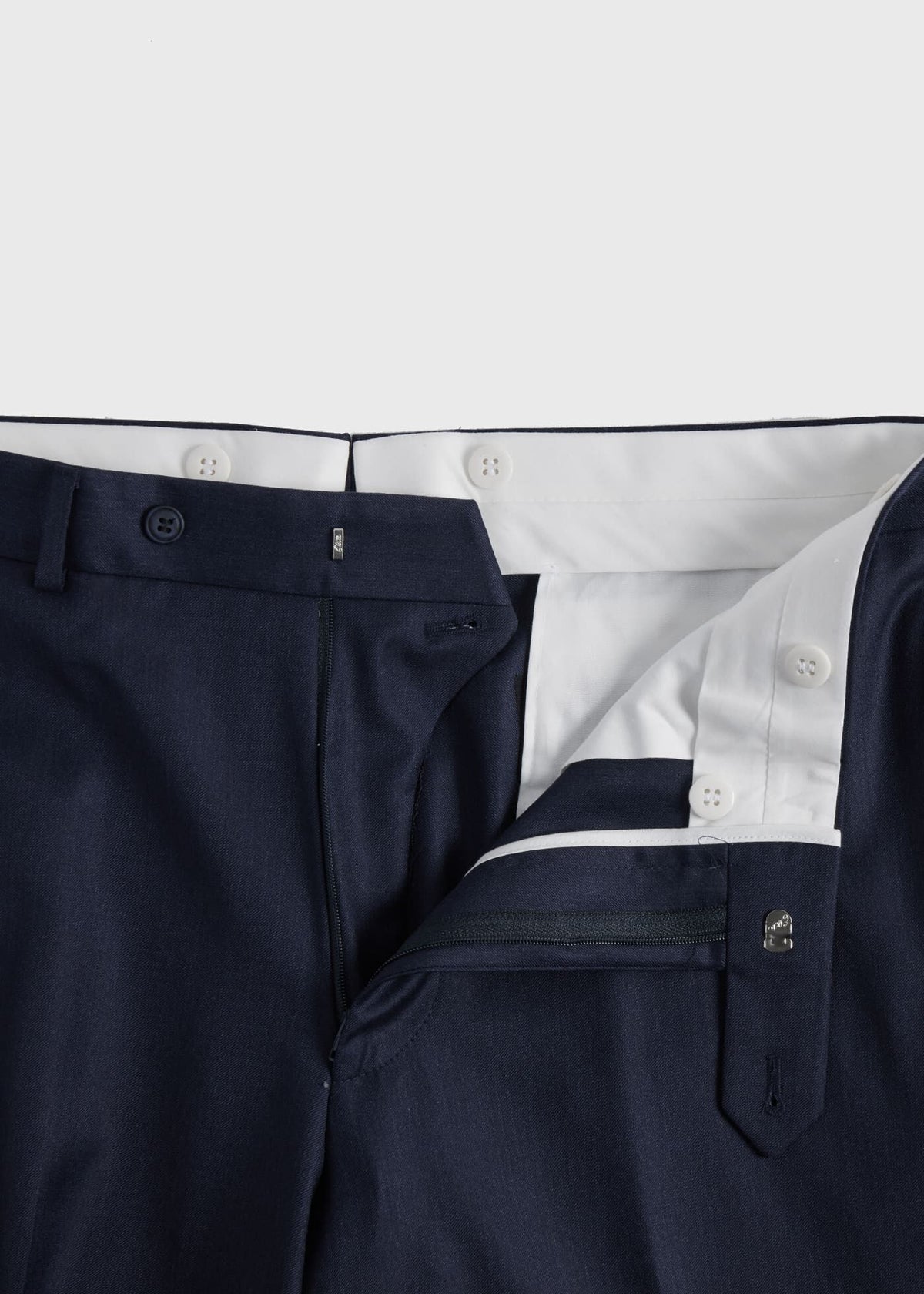 Super 110s Wool Mid Blue Trouser Mid Blue - Paul Stuart