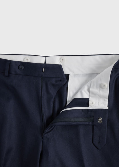 Super 110s Wool Mid Blue Trouser Mid Blue - Paul Stuart