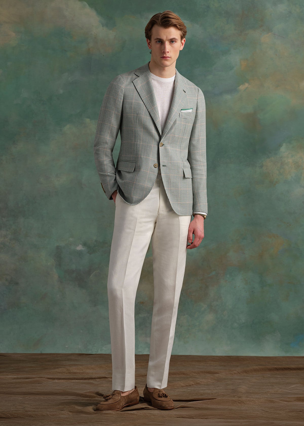 Linen Dress Trousers Tan - Paul Stuart