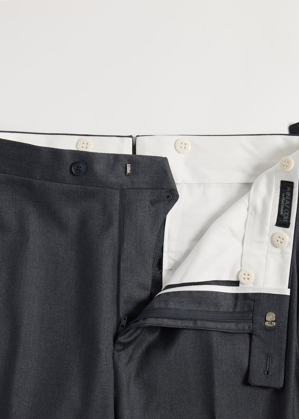 Super 110s All Year Wool Dress Trouser Light Grey - Paul Stuart