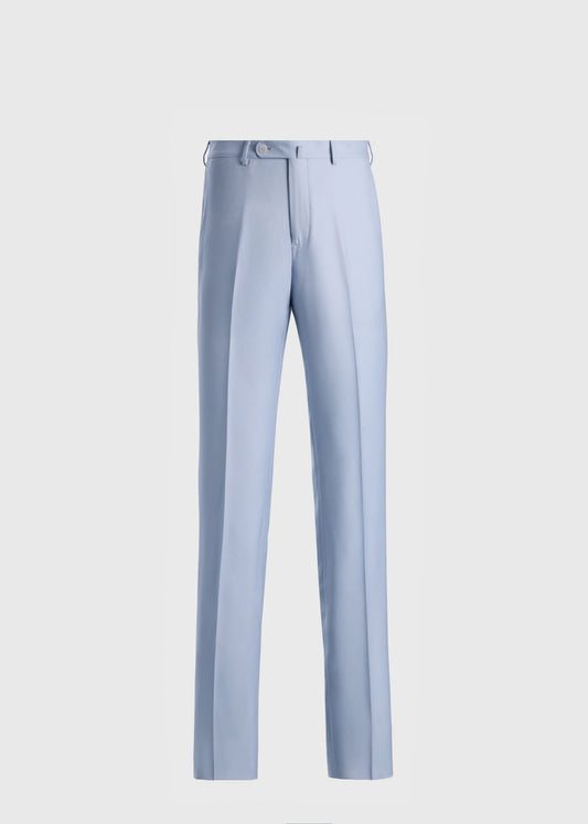 Super 130s All Year Wool Dress Trouser Light Grey - Paul Stuart