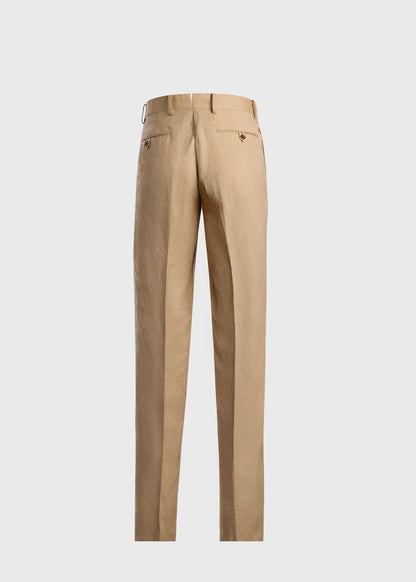 Linen Dress Trousers Tan - Paul Stuart