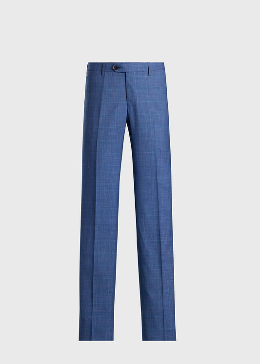 Wool Plaid Dress Trouser Crimson - Paul Stuart