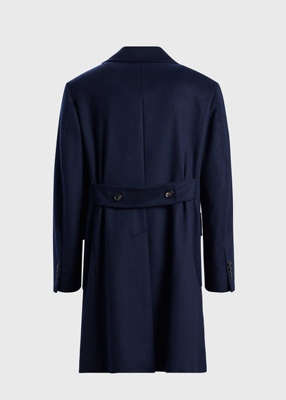 Super 170s Double-Breasted Coat Navy - Paul Stuart