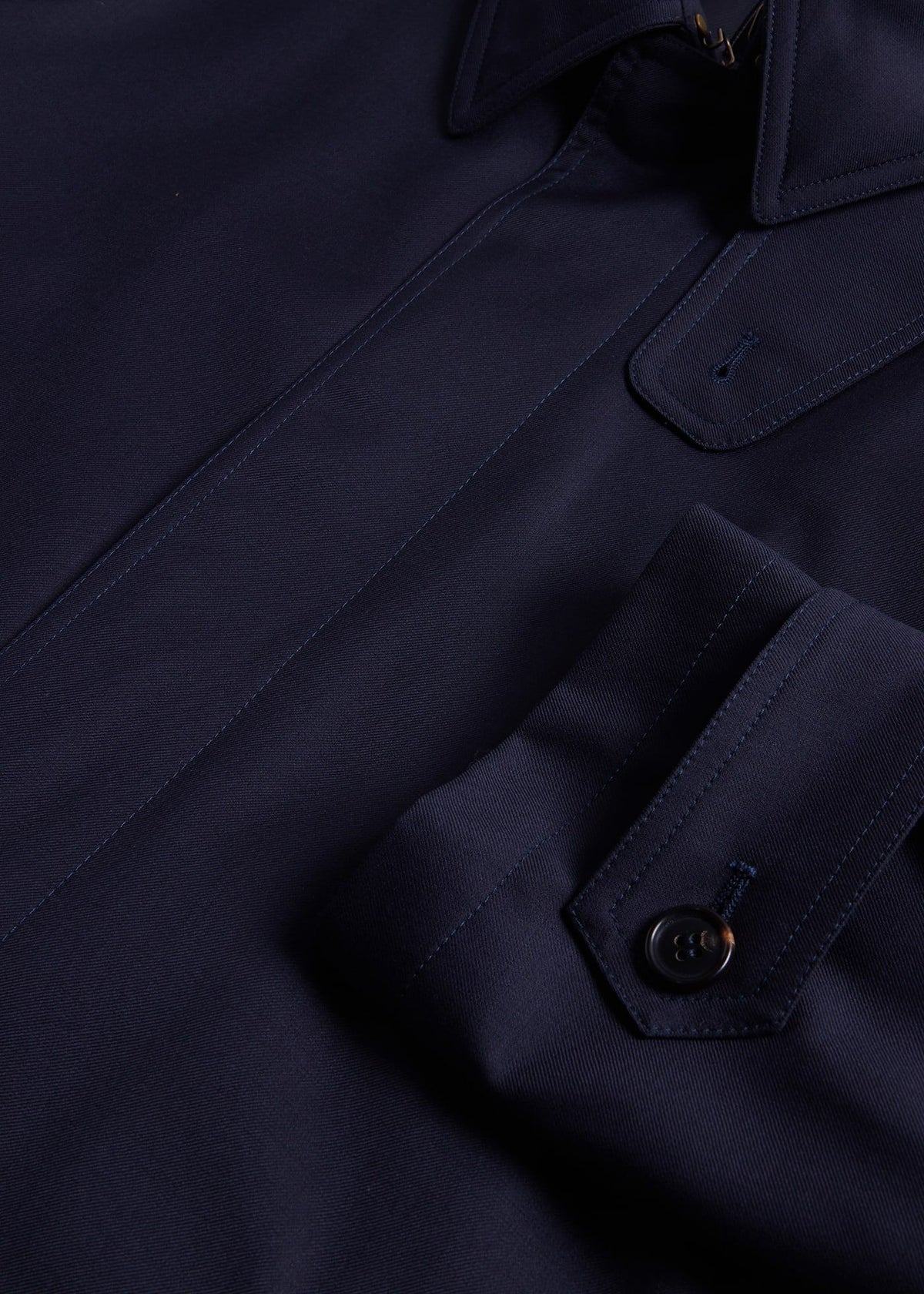 Water Repellent Wool Coat Navy - Paul Stuart