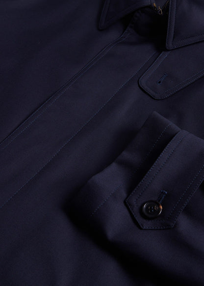 Water Repellent Wool Coat Navy - Paul Stuart