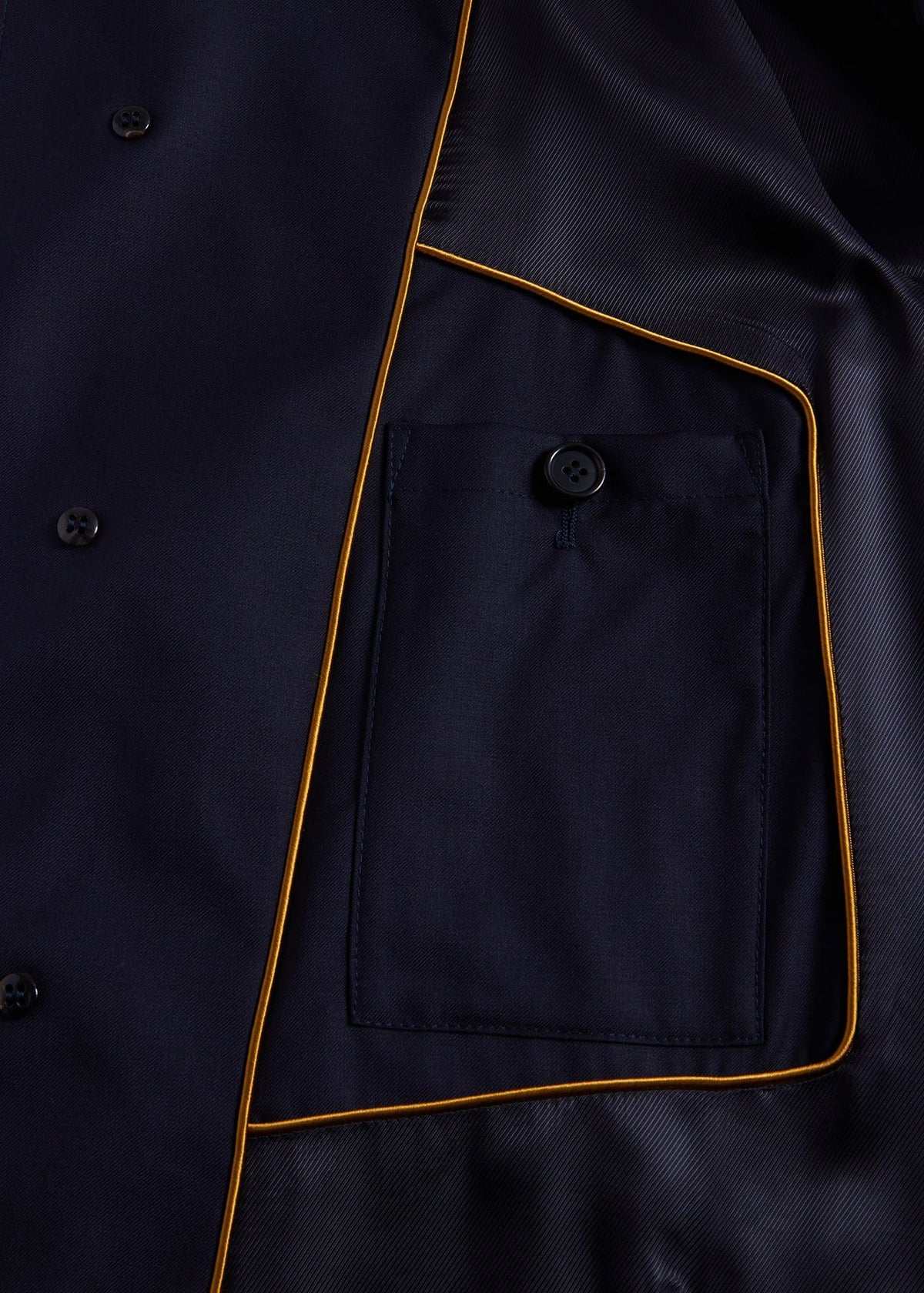Water Repellent Wool Coat Navy - Paul Stuart