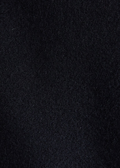 Single Breasted Wool Overcoat Black - Paul Stuart