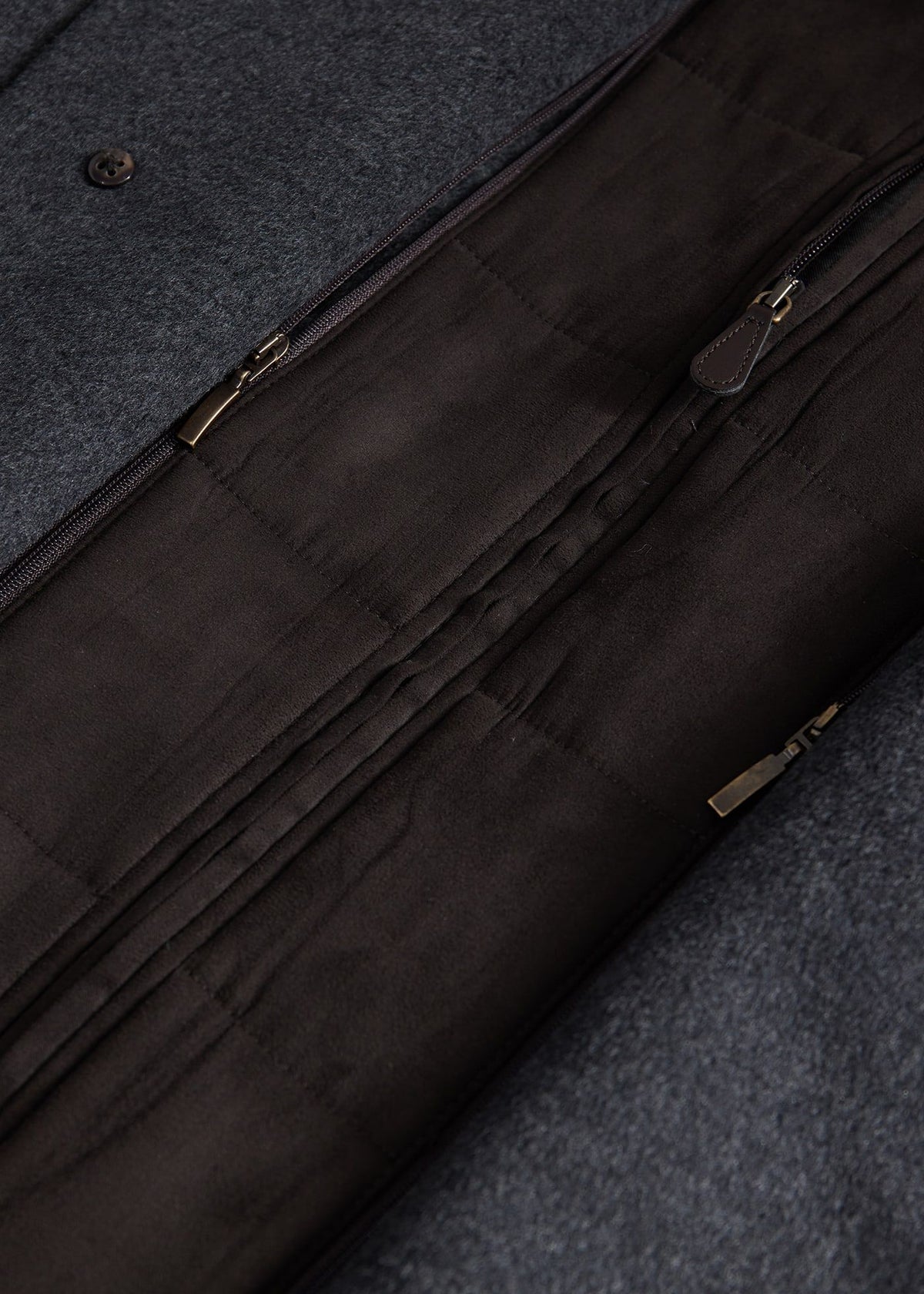 Wool & Cashmere Overcoat with Gilet Grey - Paul Stuart