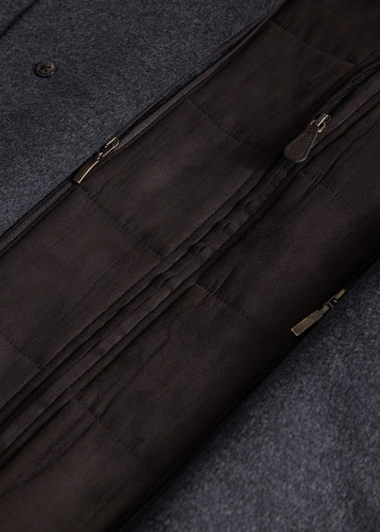 Wool & Cashmere Overcoat with Gilet Grey - Paul Stuart