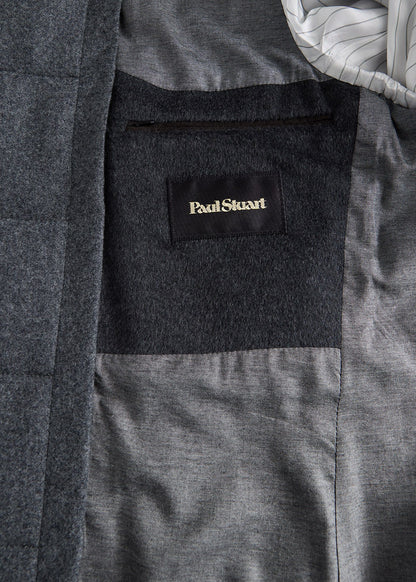 Wool & Cashmere Overcoat with Gilet Grey - Paul Stuart