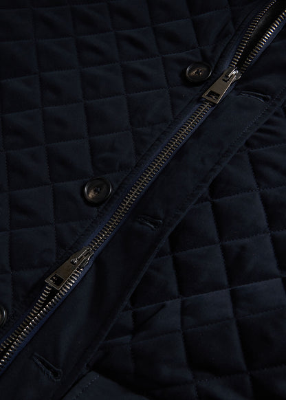 Belsetta Quilted Coat Navy - Paul Stuart