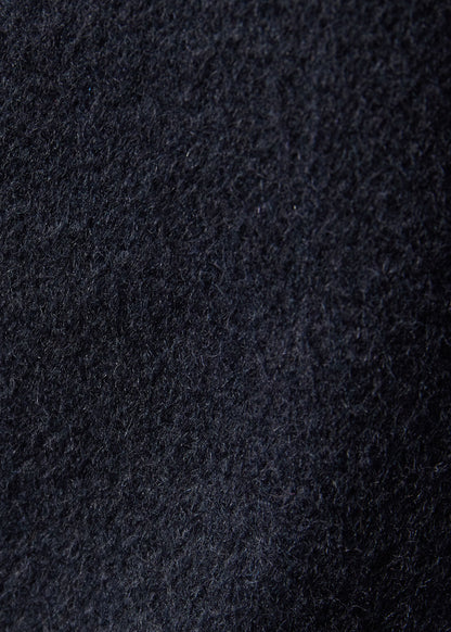 Cashmere Coat with Faux Fur Collar Navy - Paul Stuart