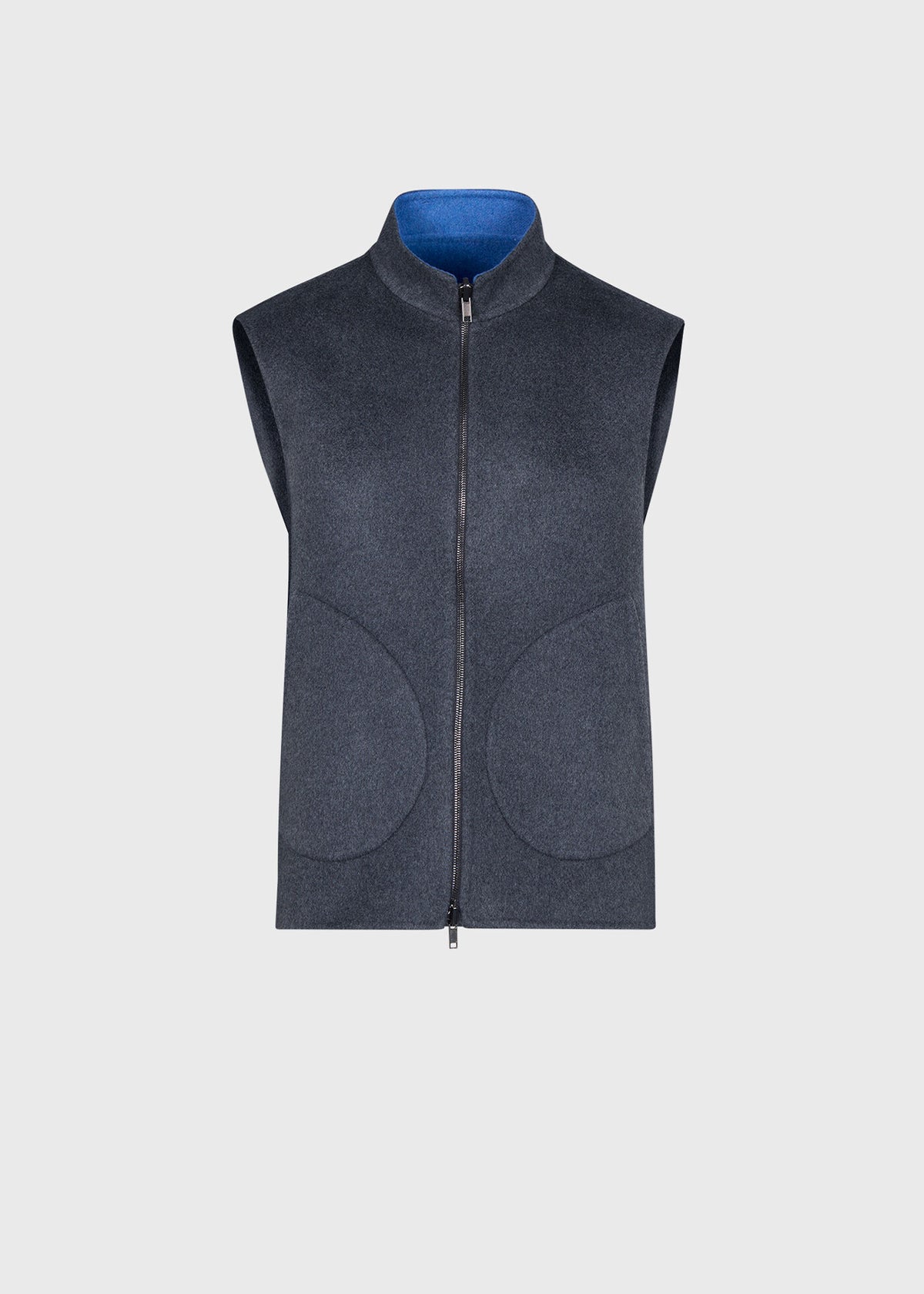 Reversible Cashmere Vest Grey - Paul Stuart