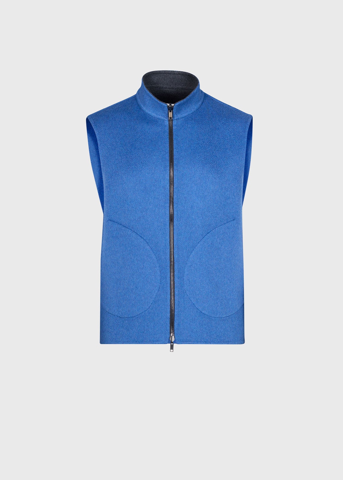 Reversible Cashmere Vest Grey - Paul Stuart
