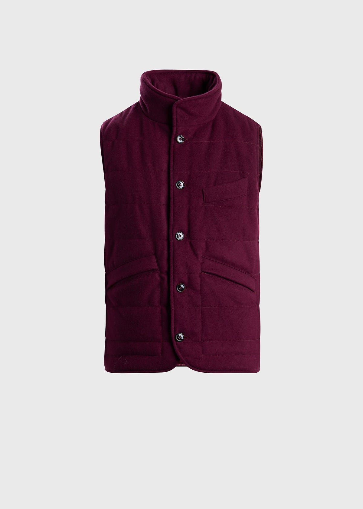 Wool & Cashmere Quilted Vest Camel, unselectable - Paul Stuart