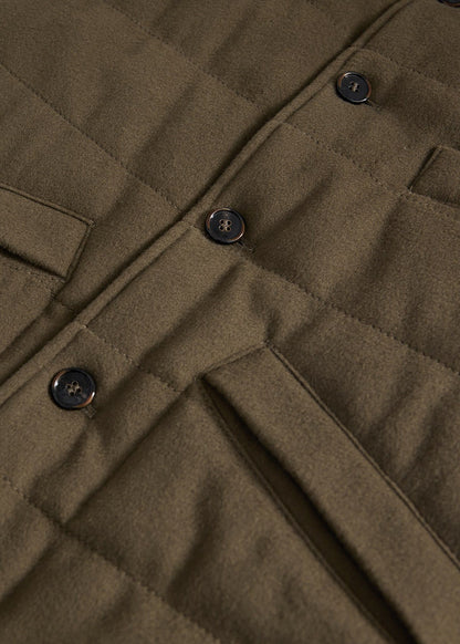 Wool & Cashmere Quilted Vest Camel, unselectable - Paul Stuart