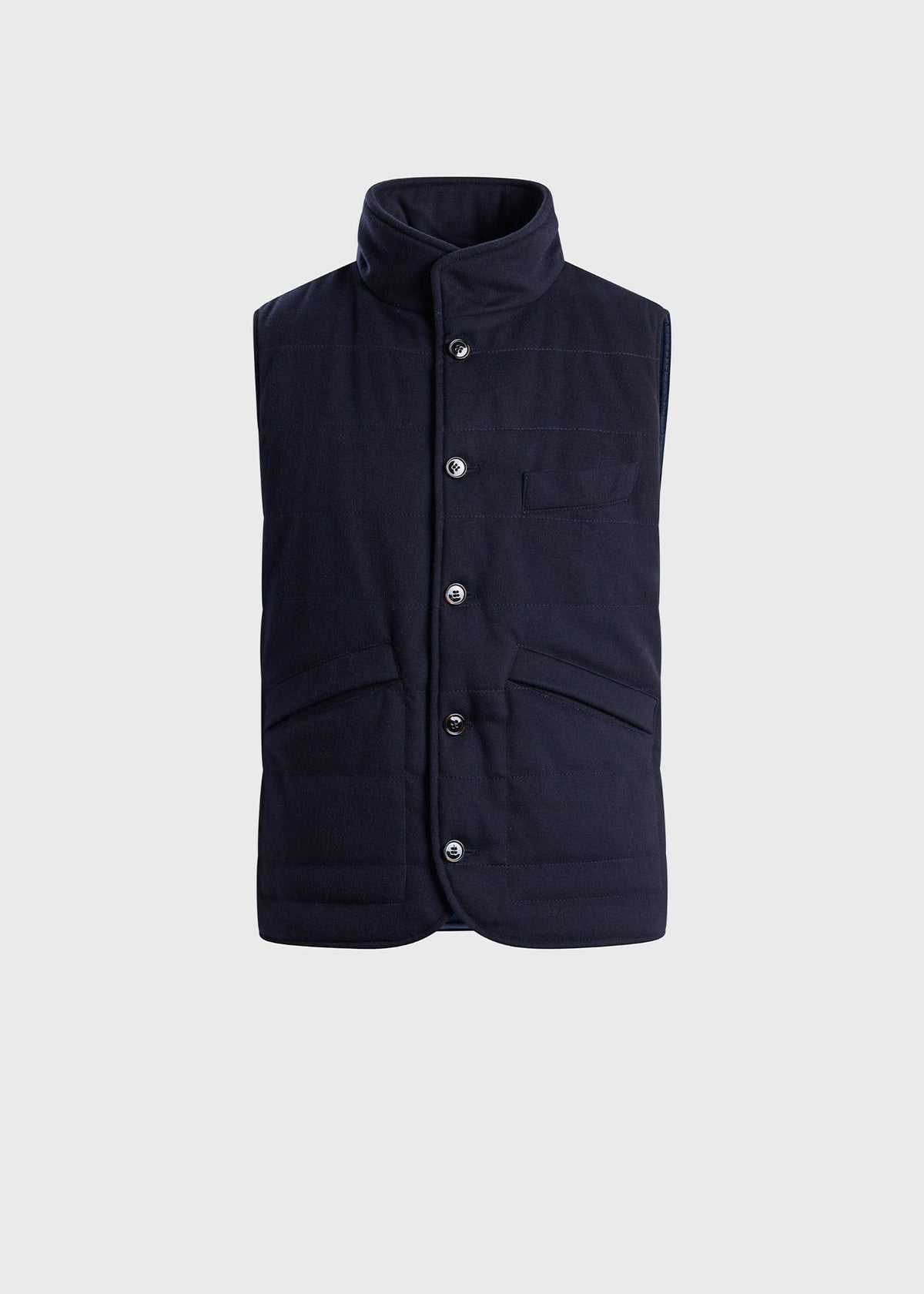 Wool & Cashmere Quilted Vest Camel, unselectable - Paul Stuart