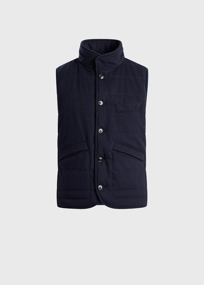 Wool & Cashmere Quilted Vest Camel, unselectable - Paul Stuart