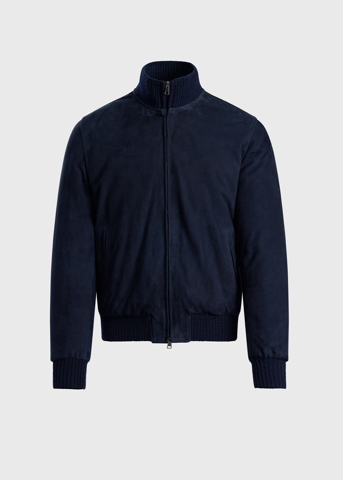 Suede Blouson Jacket Navy - Paul Stuart