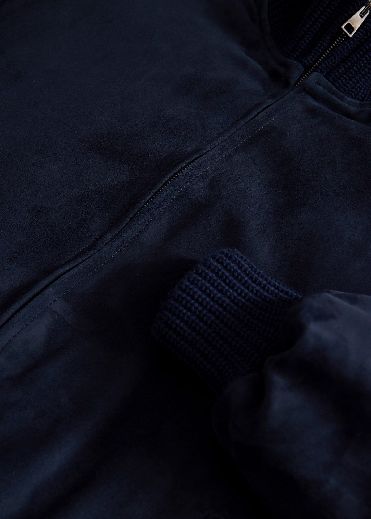 Suede Blouson Jacket Navy - Paul Stuart