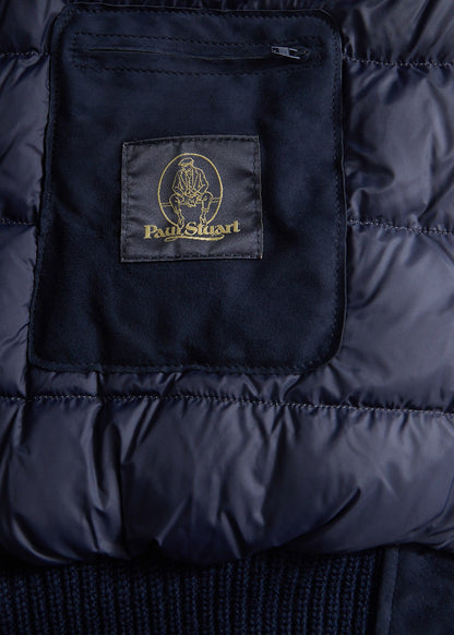 Suede Blouson Jacket Navy - Paul Stuart