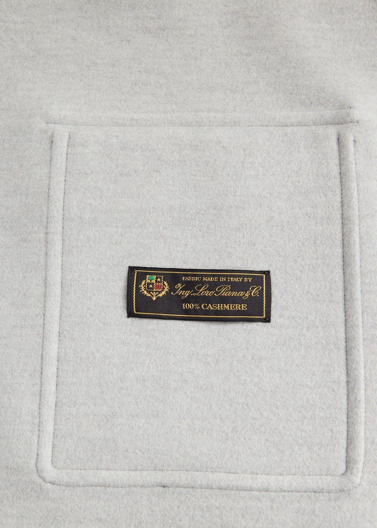 Double Faced Cashmere Coat Grey/Cream - Paul Stuart
