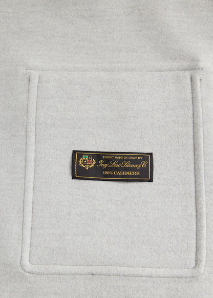 Double Faced Cashmere Coat Grey/Cream - Paul Stuart