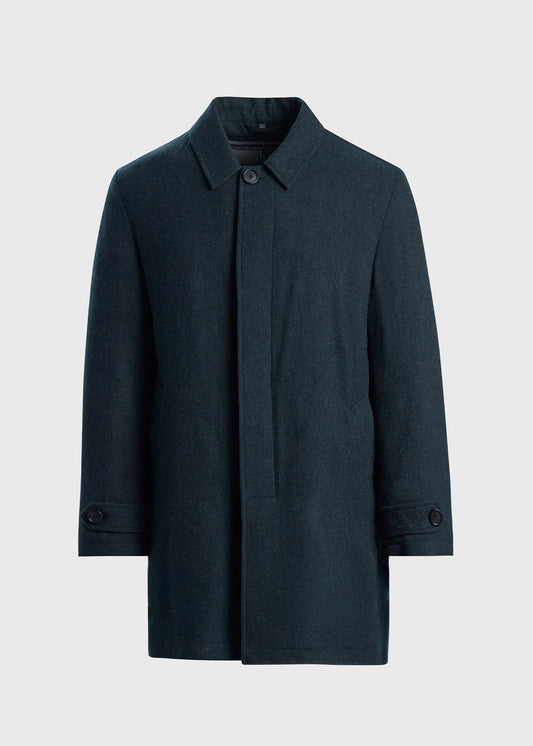 Cashmere Coat with Detachable Down Jacket Dark Grey - Paul Stuart