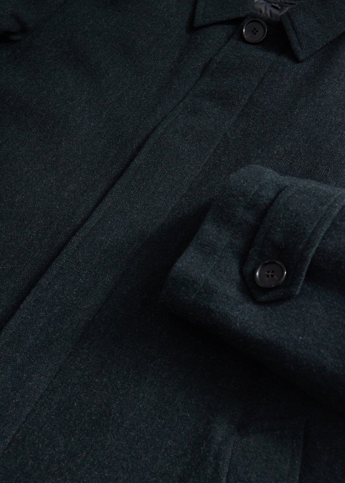 Cashmere Coat with Detachable Down Jacket Dark Grey - Paul Stuart
