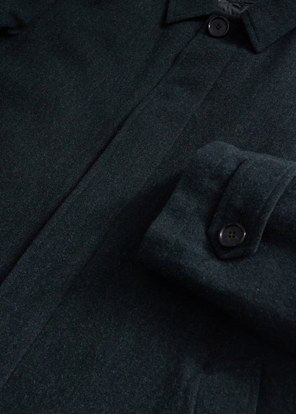 Cashmere Coat with Detachable Down Jacket Dark Grey - Paul Stuart