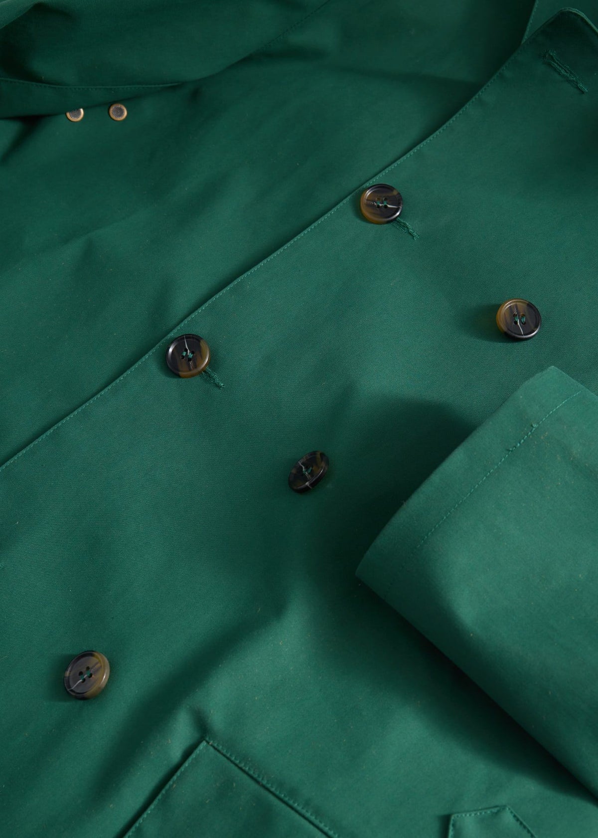 Double Breasted Raincoat Green - Paul Stuart