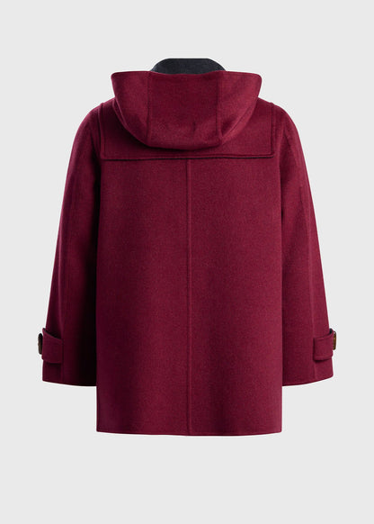 Double Faced Cashmere Toggle Coat Charcoal/Red - Paul Stuart