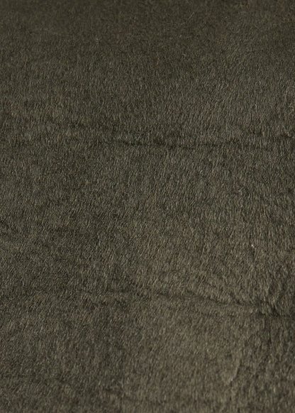 Modern Suede Coat with Shearling Trim Olive - Paul Stuart
